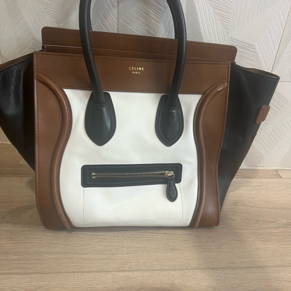 Tri Colored Celine Mini Luggage Bag